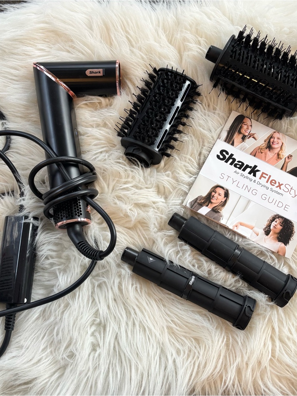 Shark FlexStyle Black Hair Styling Set with Rose Gold Accents